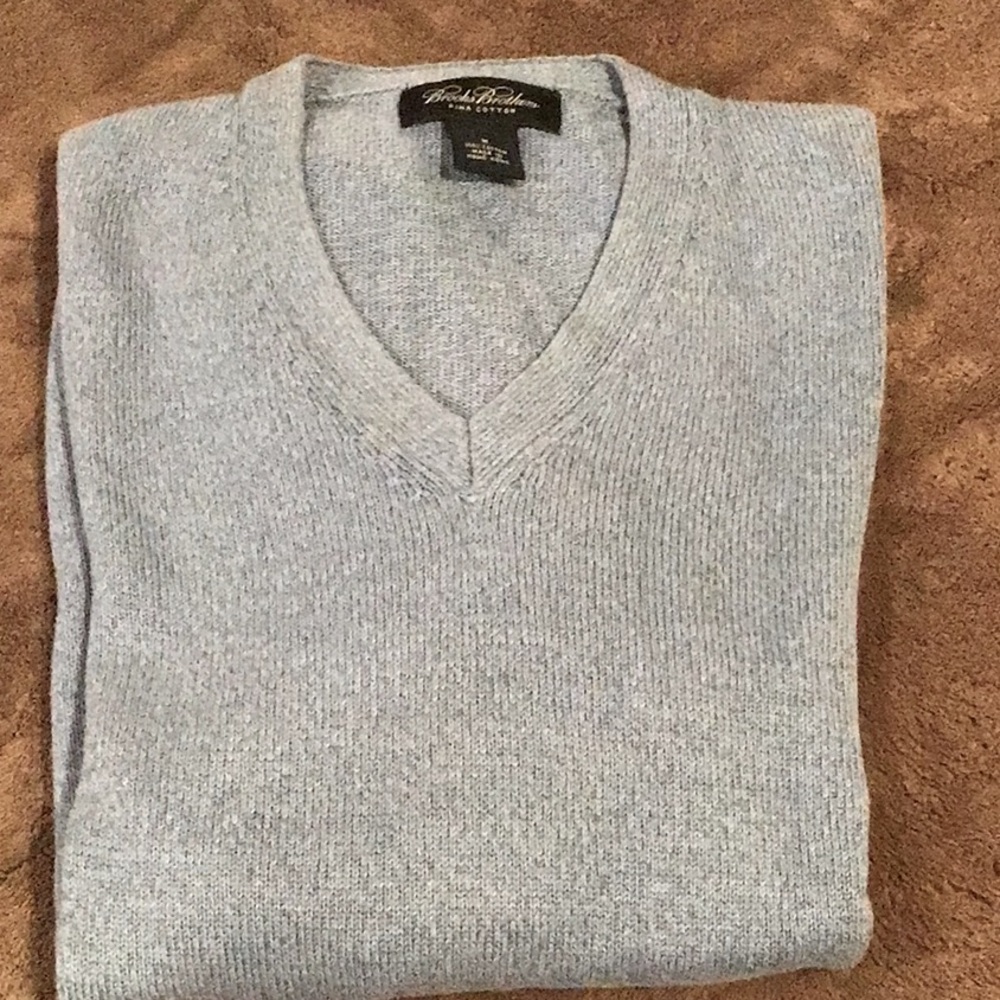 Light blue v neck sweater